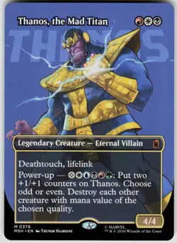 Thanos the Mad Titan Borderless 0367 376 Marvel Super Heroes Magic the Gathering - Image 1