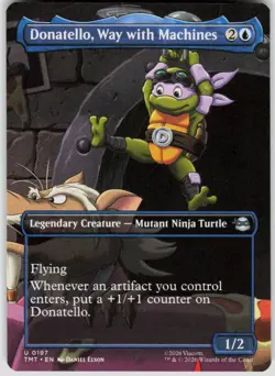 Donatello Way with Machines Borderless 197 TMNT Magic the Gathering - Image 1
