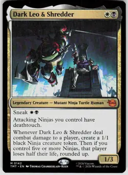 Dark Leo & Shredder 142 Teenage Mutant Ninja Turtles Magic the Gathering - Image 1