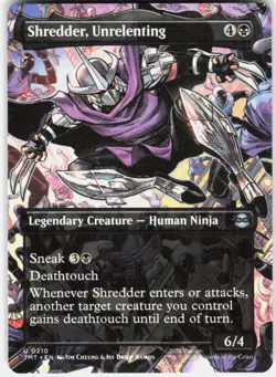 Shredder Unrelenting Borderless 210 TMNT Magic the Gathering - Image 1