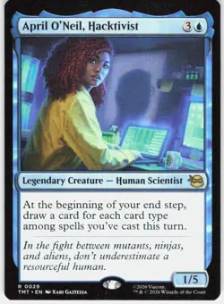 April O'Neil Hacktivist 29 Teenage Mutant Ninja Turtles Magic the Gathering - Image 1