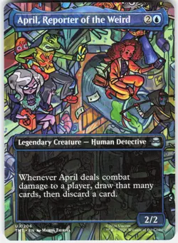 April Reporter of the Weird Borderless 206 TMNT Magic the Gathering - Image 1