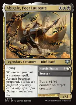 Abigale, Poet Laureate // Heroic Stanza Foil (170) Secrets of Strixhaven SOS MTG - Image 1