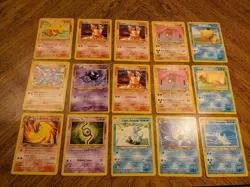 Pokemon 2000 Neo Destiny *15 Card Lot* NM - 1 Rare, 5 Uncommon, 9 common - Image 1