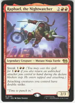 Raphael the Nightwatcher 103 Teenage Mutant Ninja Turtles Magic the Gathering - Image 1