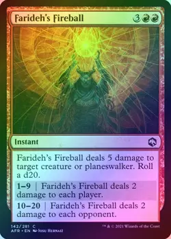 Farideh's Fireball Foil (142) Adventures in the Forgotten Realms AFR MTG Magic - Image 1