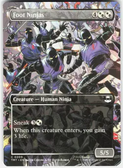 Foot Ninjas Borderless 209 Teenage Mutant Ninja Turtles Magic the Gathering - Image 1