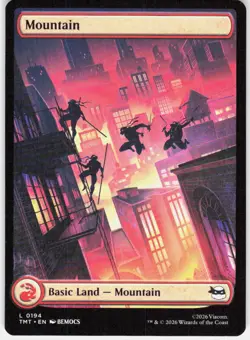 Mountain 194 Teenage Mutant Ninja Turtles Magic the Gathering - Image 1