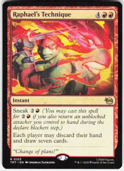 Raphael's Technique 105 Teenage Mutant Ninja Turtles Magic the Gathering - Image 1