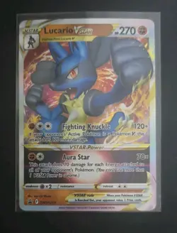 Lucario VSTAR SWSH214 Ultra Rare Black Star Promo Pokemon Card Mint SPANISH - Image 1