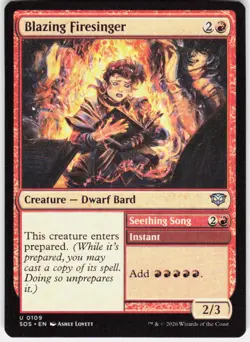 Blazing Firesinger 109 Secrets of Strixhaven Magic the Gathering - Image 1