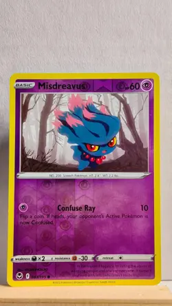 Misdreavus [MP] - Pokemon TCG Silver Tempest 063/195 [Reverse Holo Common] - Image 1