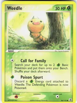 Weedle 86/112 FireRed & LeafGreen Pokemon - Image 1