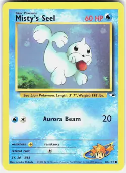 Misty's Seel 088/132 Gym Heroes Pokemon - Image 1