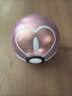 Rare Pokemon Love ball Pink Heart Pokeball Poke Ball Tin J21 EMPTY b - Image 1