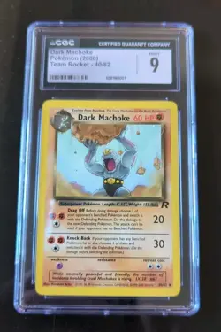 ⭐ Pokemon TCG Dark Machoke 40 Team Rocket Uncommon CGC 9 MINT Graded - Image 1