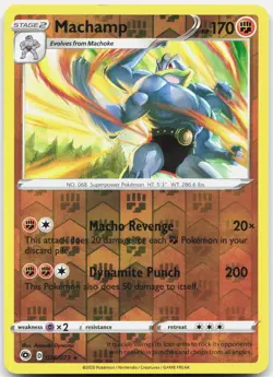 Machamp 026/073 Holo Rare Champion's Path Pokemon Reverse Holo Near Mint - Image 1