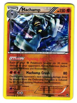 Machamp 46/111 Holo Rare Furious Fists Pokemon Reverse Holo Near Mint - Image 1