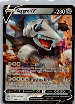 Pokemon TCG Aggron V 096/172 Brilliant Stars Holo NM - Image 1