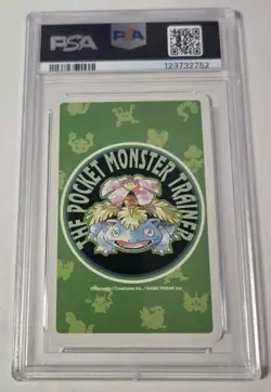 1996 POKEMON GREEN VERSION PLAYING CARDS #150 MEWTWO ACE OF SPADES PSA 7 NM - Image 2