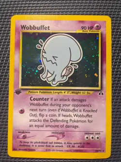 Pokemon Wobbuffet 16/75 1st Edition Neo Discovery Holo DMG - Image 1