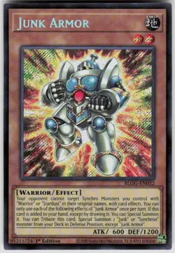 Junk Armor BLGG-EN032 Battles of Legend: Glorious Gallery Yugioh - Image 1