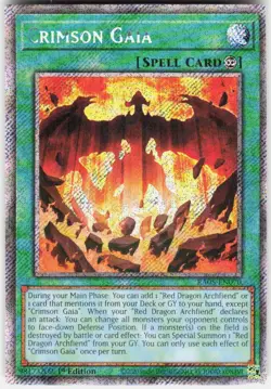 Crimson Gaia Platnium Secret Rare RA05-EN070 Yugioh - Image 1