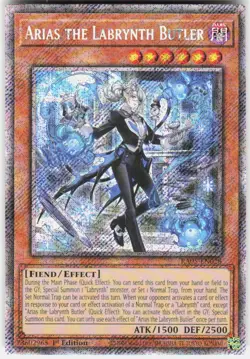 Arias the Labrynth Butler Platnium Secret Rare RA05-EN028 Yugioh - Image 1