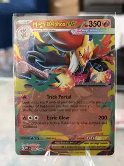 Mega Delphox ex 008/084 Double Rare Pokemon Pitch Black ME05 English - Image 1