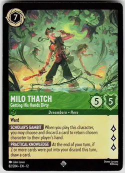 Milo Thatch Getting His Hands Dirty 82/204 Wilds Unknown Disney Lorcana - Image 1