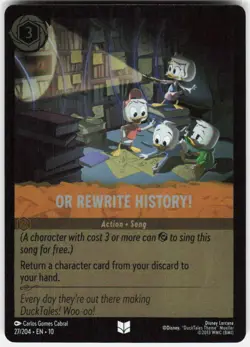 Or Rewrite History! Foil 27/204 Whispers in the Well Disney Lorcana - Image 1