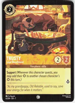 Trusty Loyal Bloodhound 6/204 Archazia's Island Disney Lorcana - Image 1