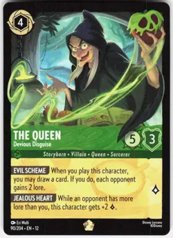 The Queen Devious Disguise 90/204 Wilds Unknown Disney Lorcana - Image 1