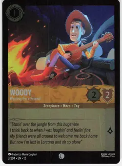Woody Waiting for a Friend Foil 3/204 Wilds Unknown Disney Lorcana - Image 1
