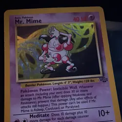 Wizards of the Coast Pokemon TCG Mr. Mime 6/64 Jungle Holo Rare Eng HP40 1999 - Image 2
