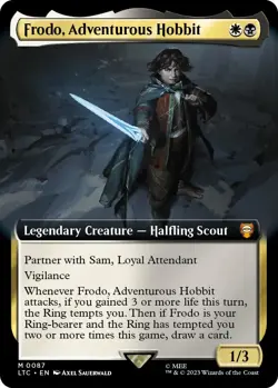 Frodo, Adventurous Hobbit (Extended Art) - 87 / English / Near Mint MTG - Image 1