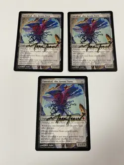 3x Emrakul The Aeons Torn Rise of The Eldrazi Shadow Signed Magic MTG - Image 1