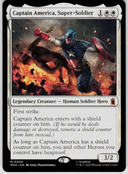 Captain America Super Soldier 9 Marvel Super Heroes Magic the Gathering - Image 1