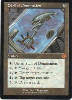MTG: The Brothers' War: Retro Frame Artifacts: Staff of Domination: LP Condition - Image 1