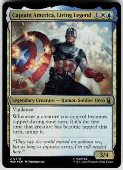 Captain America Living Legend Foil 210 Marvel Super Heroes Magic the Gathering - Image 1