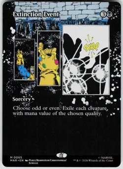 Extinction Event Borderless 65 Marvel Universe Eternal Legal Magic the Gathering - Image 1