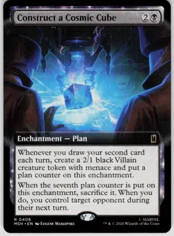 Construct a Cosmic Cube Extended Art 406 Marvel Super Heroes Magic the Gathering - Image 1