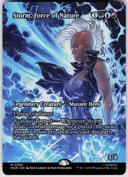 Storm Force of Nature Borderless 94 Marvel Super Heroes Magic the Gathering - Image 1