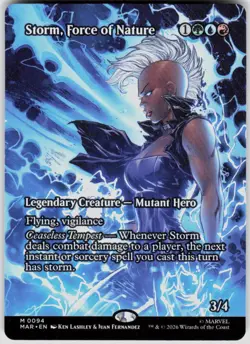 Storm Force of Nature Borderless 94 Marvel Super Heroes Magic the Gathering - Image 1