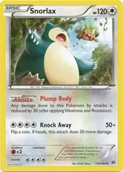Reverse Holofoil - Snorlax - 118/162 / LP / English Pokemon TCG - Image 1