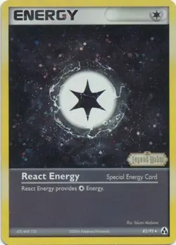 React Energy - 82/92 - Uncommon - Reverse Holo PL/MP, English Pokemon EX Legend - Image 1