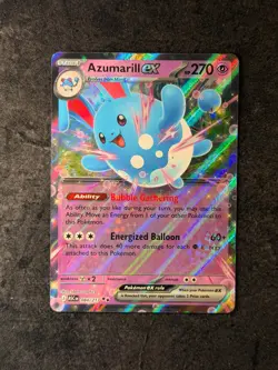 AZUMARILL EX 084/217 Double Rare ASCENDED HEROES Cute Pokemon | HOLO | NM - Image 1