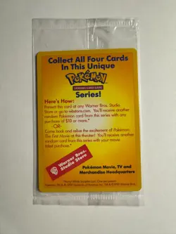Unopened Pokemon The First Movie 1999 WB Warner Bros Promo Mewtwo Card Sealed - Image 1