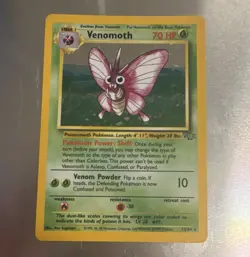 WoTC Pokemon TCG Jungle Venomoth 13/64 Holo Rare 70HP English 1999 Unlimited - Image 1