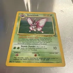 WoTC Pokemon TCG Jungle Venomoth 13/64 Holo Rare 70HP English 1999 Unlimited - Image 2